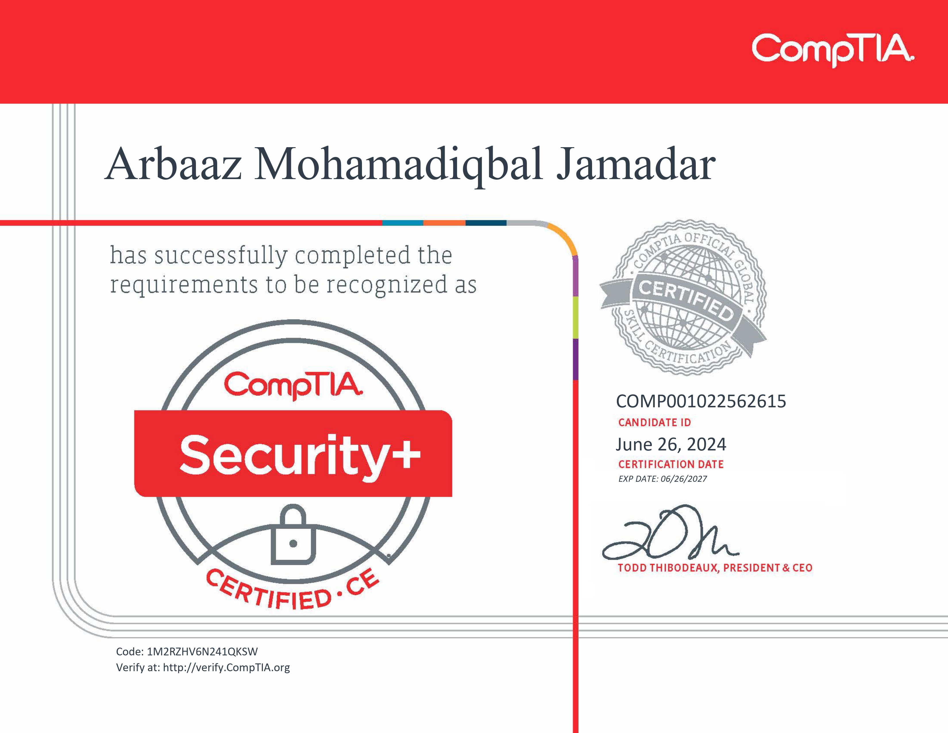 certificate